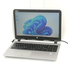 保証付 日本製 Wi-Fi有 15.6型 ノートパソコン HP 450 G3 中古良品 第6世代Core i3 8GB DVD 無線 Bluetooth カメラ Windows11 Office