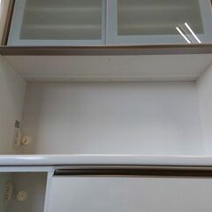 【愛品倶楽部柏店】　丸仙工業　１１４レジーナＫＢ　２枚スライド扉キッチンボード　白の画像