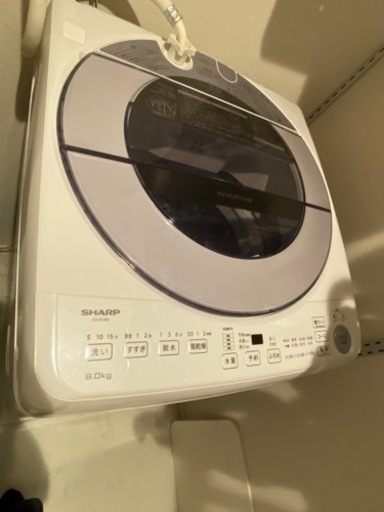シャープ　ESGV-8E 穴なし槽洗濯機