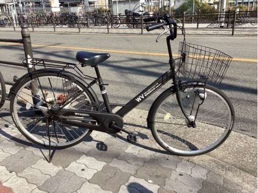 ♪ジモティー特価♪2６型シティサイクル　　夜も安心！ＬＥＤオートライト付き中古自転車