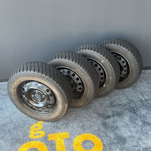 【中古/売り切り特価】14インチ ホイール付スタッドレスタイヤ4本セット 175/65R14 グッドイヤー アイスナビ 14×5J 4穴 ホンダフィット等