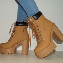 コンバットブーツ　レースアップフロント　プラットフォーム SHEIN