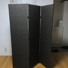3面パーテーション 茶色