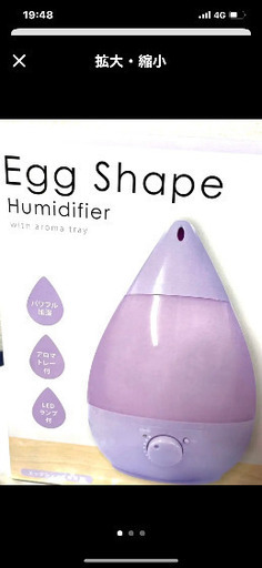 エッグシェイプ　加湿器　アロマ