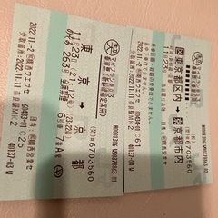 東京→京都チケットの画像