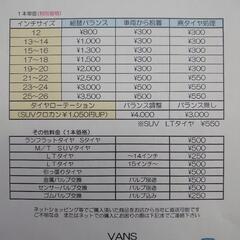 横浜市戸塚区 持ち込みタイヤ交換 VANS  - 地元のお店