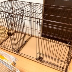 犬用ゲージ　トイレトレイ二個つきの画像