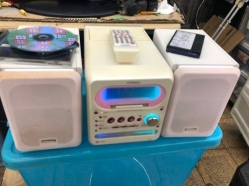 ビクター　CD/MD カセット　一体型コンポ　リモコン付き