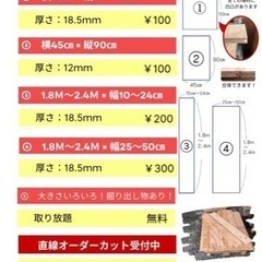 端材 いろいろな大きさの画像