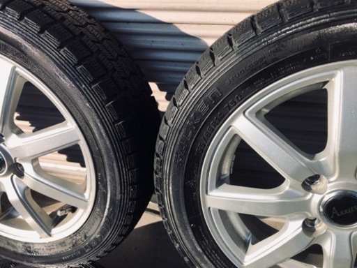 冬タイヤ 155/65R14 アルミ付きバリ山スタッドレス4本組