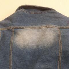 《訳あり》Gジャン デニムジャケット　キッズ　女の子　130 ネイビー　リボンの画像