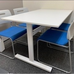 会議テーブル応接セット椅子4脚の画像