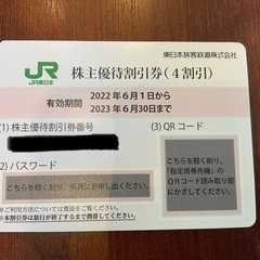 お得！JR東日本　株主優待4割引券