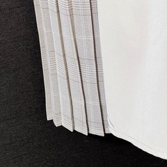 【超美品】GU コンビネーション　サイドプリーツ　スカート　M〜Lサイズの画像