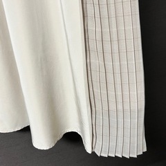 【超美品】GU コンビネーション　サイドプリーツ　スカート　M〜Lサイズの画像