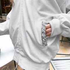 Radyゆうちゃみ 新品 完売 ジュエル ベロアセットアップ ホワイトの画像