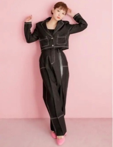 新品・未使用 KIKI AND DAYS ステッチ デニムワークパンツ BLACK