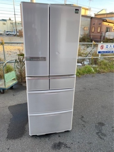 万代店　シャープ 冷蔵庫 440L 2012年 6ドア フレンチドア 観音開き 自動製氷 プラズマクラスター搭載 SJ-XF44W