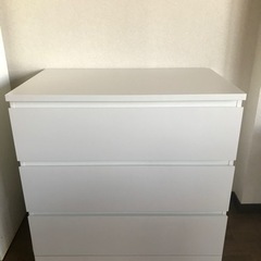 ホワイト　チェスト　3段