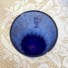 Coca-Cola ロイヤルブルー グラス 非売品 の画像