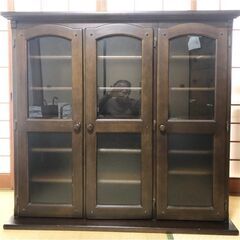 【カリモク家具】食器棚 幅約128㎝ 高さ約192㎝ 奥行約45...