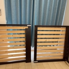 差し上げます　すのこベッドシングル茶