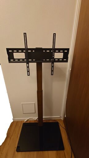 アイリスプラザ テレビ台 壁寄せテレビスタンド 高さ調節可能 棚板付き ハイタイプ スタンドテレビ スタンドテレビ台 STV 660
