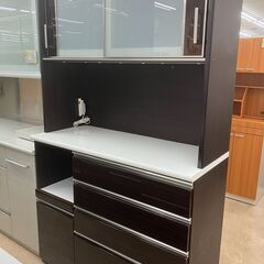 【値下げしました!!】NITORI 2面レンジボード ハイカウンタータイプ ポスティア 120KBDBR ニトリ No.2245● ※現金、クレジット、スマホ決済対応※