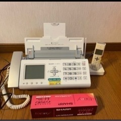 シャープ電話機　子機付き 見てからFAXインクリボン付き