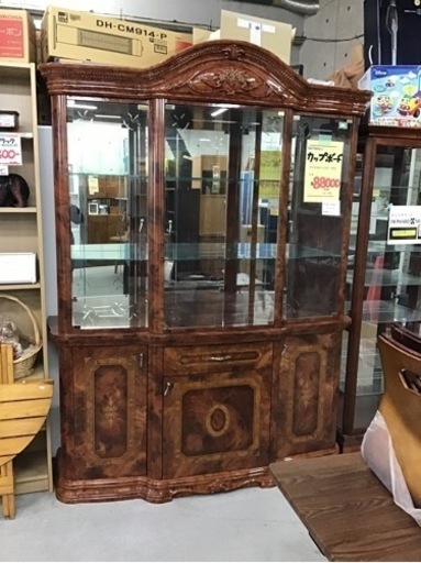 ●販売終了●サルタレッリ アマルフィ 3ドア キャビネット　カップボード　キャビネット　アンティーク　中古品　電球切