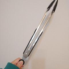 ⑰耐熱  シリコン  万能トング   ステンレス L(ロング)の画像