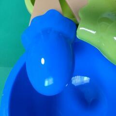 デザートカップ かき氷 アイスクリームボウル　水色&黄緑の画像