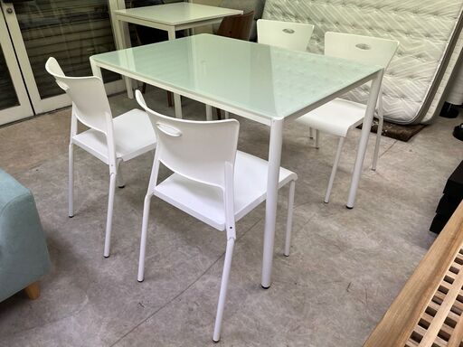 ★ダイニングセット★ダイニング5点セット ガラステーブル シンプル オシャレ おしゃれ 家具 リビング