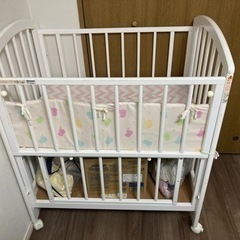 カトージ　ベビーベッド　ミニタイプ（60×90）ホワイト　白の画像