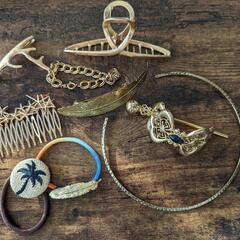 イヤリング　ヘアアクセ　鏡付きケースの画像