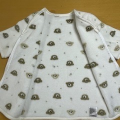 【美品】くまさん柄　袖付きスリーパーの画像