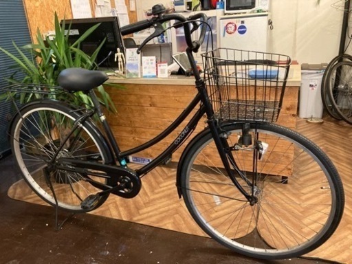 【前輪タイヤ・前輪チューブ新品！】LEDダイナモ　27インチ自転車　黒