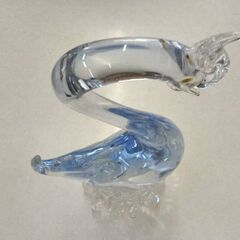 ☆白鳥　Ｓｗａｎ　ガラス製置物　アートガラス　ガラス工芸　中古品　
