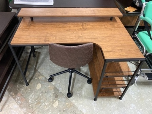 オシャレパソコンデスク  椅子セット リサイクルショップ宮崎屋住吉店 22.11.12F