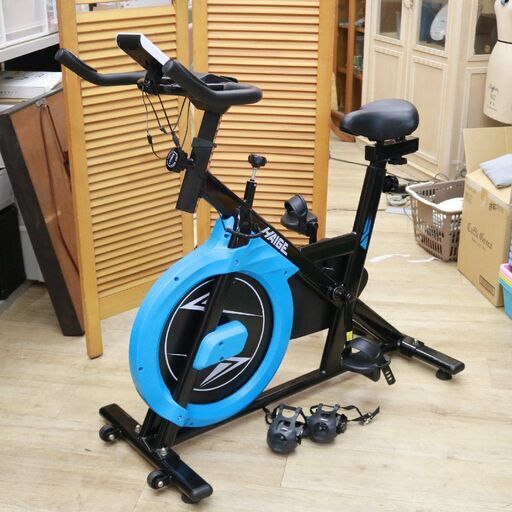 R102)HAIGE ハイガー スピンバイク HG-YX-5006S 心拍グリップセンサー付 静音タイプ ブラック エアロバイク エクササイズ フィットネス