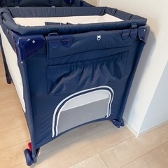 KATOJI ポータブルベビーベッド　オムツ替えテーブル付きの画像