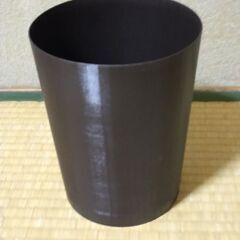 ゴミ箱　ダークブラウン　丸型　