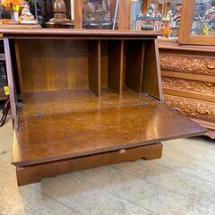 越後民芸 ライティングビューロー デスク ロータイプ ★買取帝国 朝霞店の画像