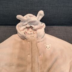 ⭐️「美品]キムラタン🐰フード付きあったかふわふわポンチョ(サイ...