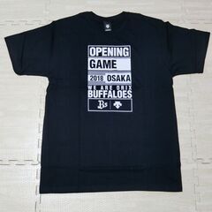 【あらためて値下げしました】【デサント製】オリックスバファローズ　2018開幕記念　Tシャツ　サイズ：L　ネイビー【未使用】 の画像