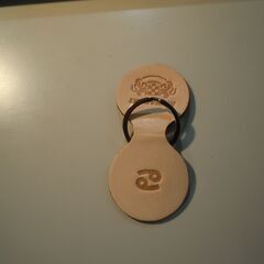 Kawasaki　向かい獅子　ヌメ革ハンドメイドキーホルダーの画像