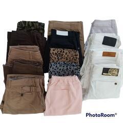 ジーンズまとめ売り14本 デニム ジーンズ リメイク ハンドメイド パッチワークの画像