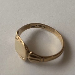 英国　イギリス　ヴィンテージ　9ct 9k シグネットリングの画像