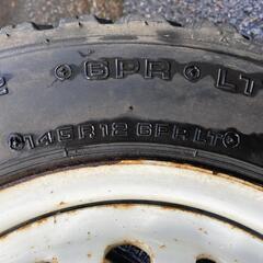 タイヤ　ホイール　145 R12 6PR LT　ジャンク　無料　４本の画像