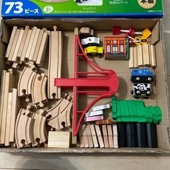 木製　トレインセットの画像
